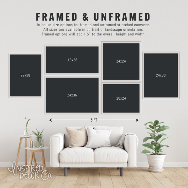 Personalized Family Initial — Framed Canvas Print