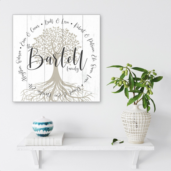 Family Tree Personalized Canvas Print