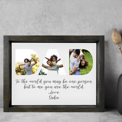 Father's Day Photo + Quote Canvas