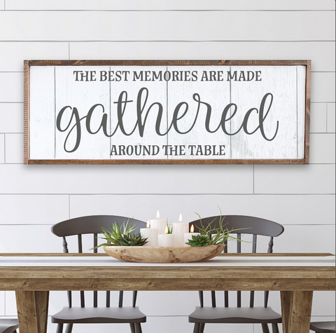 The Best Memories are Made Gathered Around the Table — FAUX Wood Plank Texture