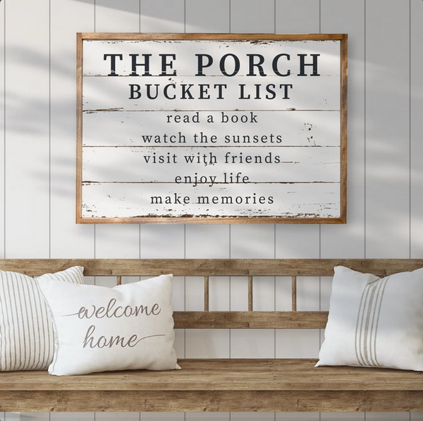 The Porch Bucket List